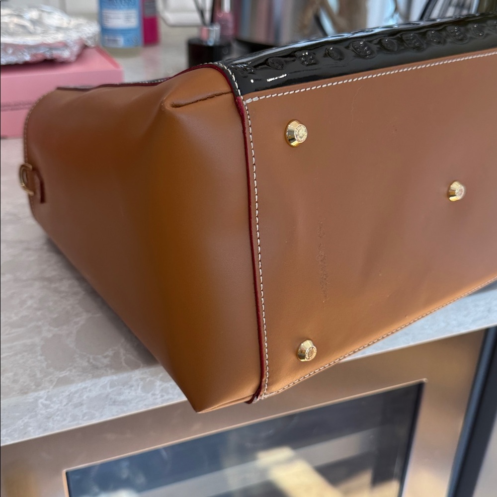 Arcadia top handle Italian patent leather satchel - Picture 6 of 11